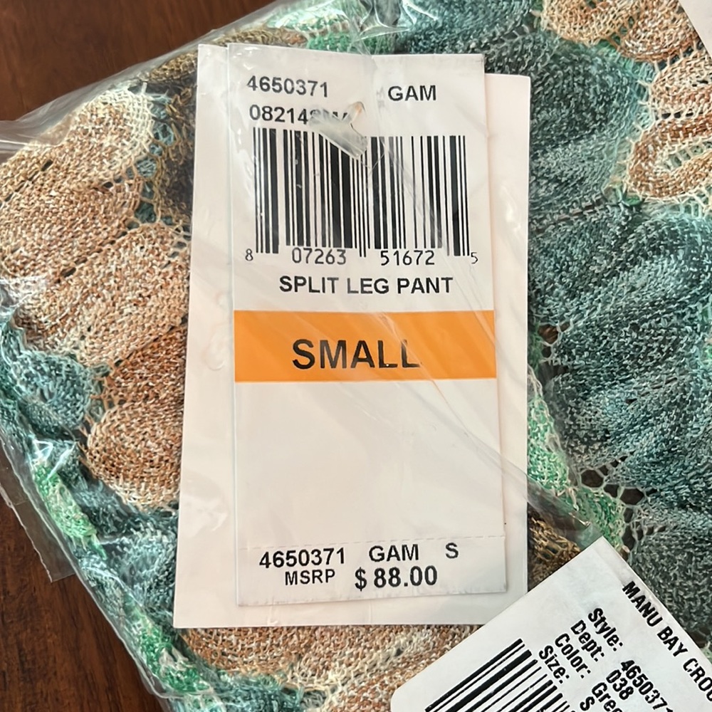NWT Becca Manu Bay Knit Cover-Up Pants - Picture 3 of 4